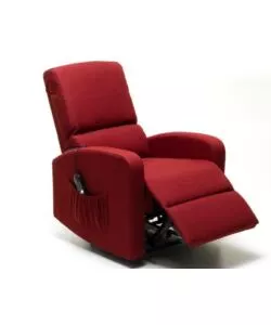 Poltrona con recliner elettrico 'fiorella' rossa, 75x82x104 cm